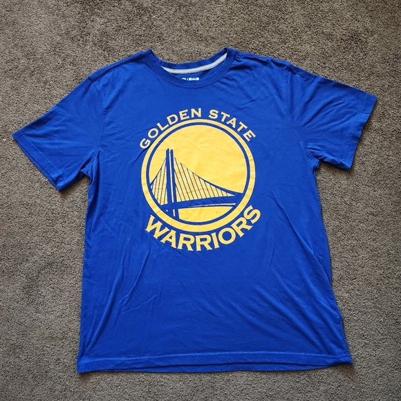 Blue/Yellow Golden State Warriors Tee, Men's XL - Picture 2 of 6